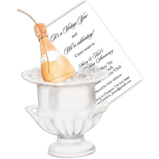 Champagne Bucket Die-cut Invitations